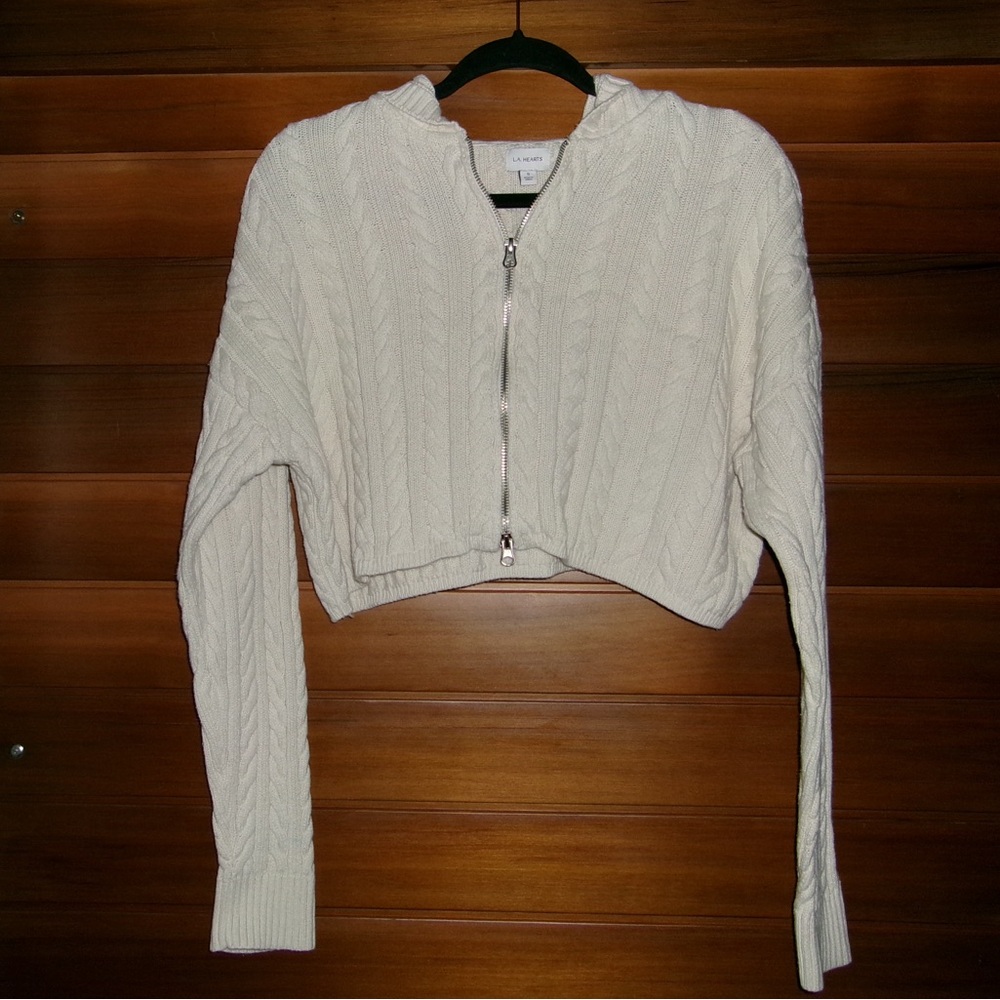 LA Hearts Crop Sweater